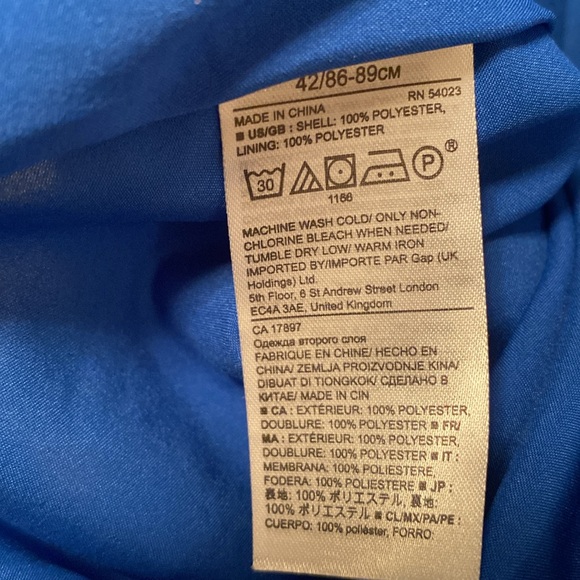 Brand New Banana Republic Blue Asymmetrical Sleeveless Dress… size 4 - Picture 6 of 7